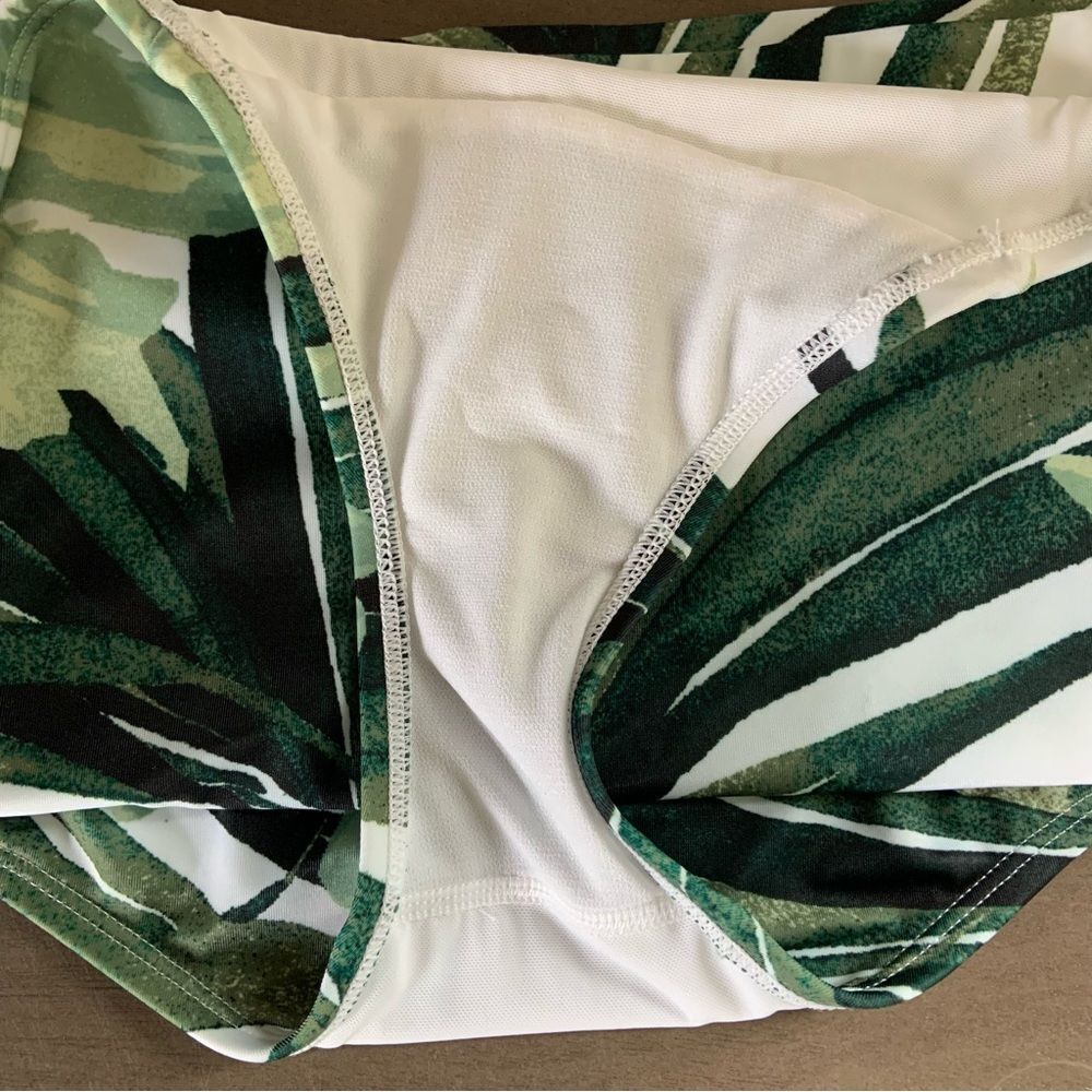 CACIQUE By Lane Bryant Mini Palms Longline Underwire Swim Bikini  22 42D - Picture 14 of 16